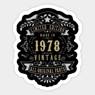 42 years old Made in 1978 42nd Birthday Gift Sticker